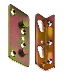 85MM Steel Bed Fitting Set - Yellow Chromatized