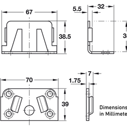 70MM Double Bed Fitting - 2 Sets