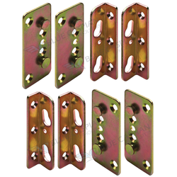 85MM Steel Bed Fitting Set - Yellow Chromatized