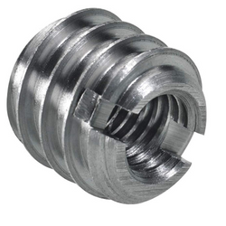 B.C. Upholstery Threaded Insert Nut,12 x 15mm- 1/4-20 Int Thread- Screw-in Socket, Steel, Unfinished. "Made in Germany