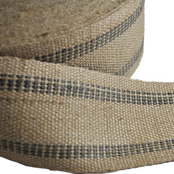 Black Line Jute Webbing 3.5"